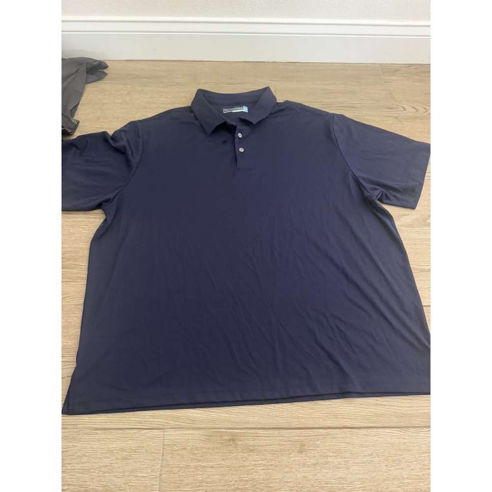 Roundtree Yorke Shirt Men's 3xlB Performance l Polo Blue Work Play Activewear